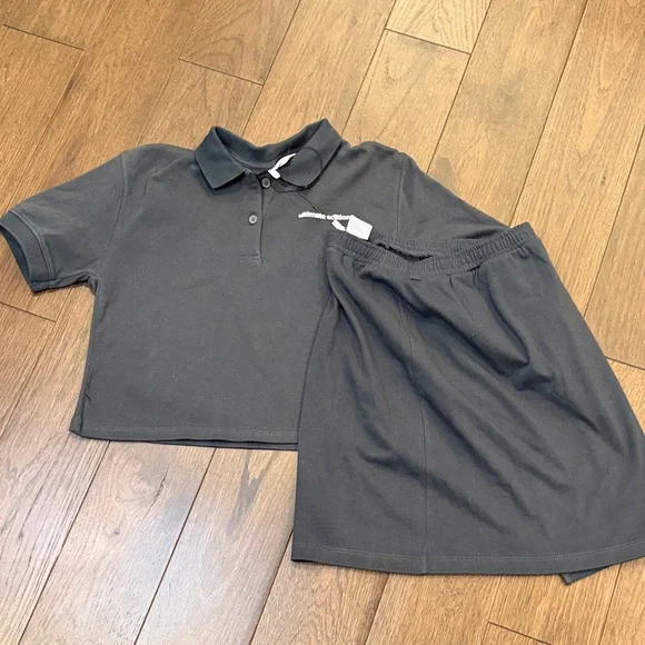 Zara Charcoal Gray 2 Piece Matching Set Size 9 C8-007 - Picture 1 of 3